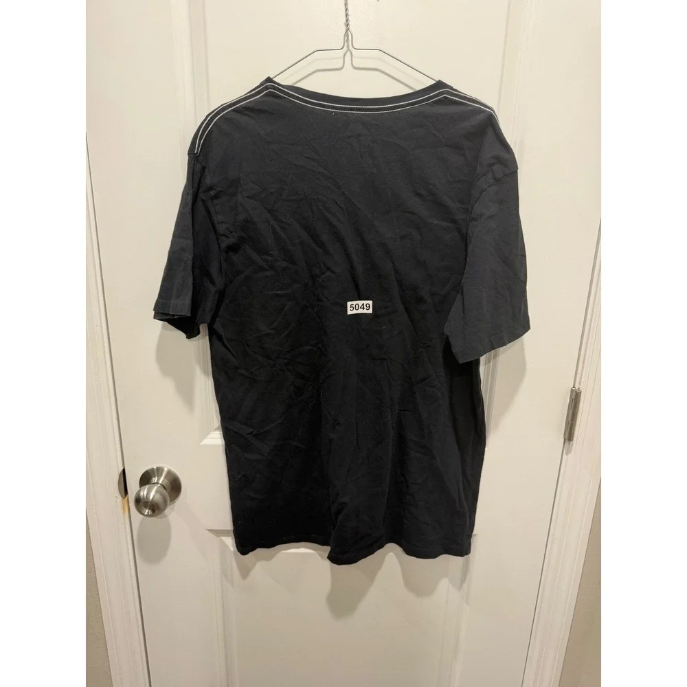 True Religion Mens T-Shirt Metallic Buddha Graphic Black XL
